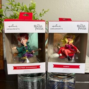 Hallmark Disney Hocus Pocus Ornaments - Winifred Sanderson and Sarah - NEW 2025